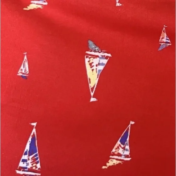 [SO] Red Sailing Pattern Cuffed Shorts -  Juniors/Women's Sz 11 - Picture 5 of 7